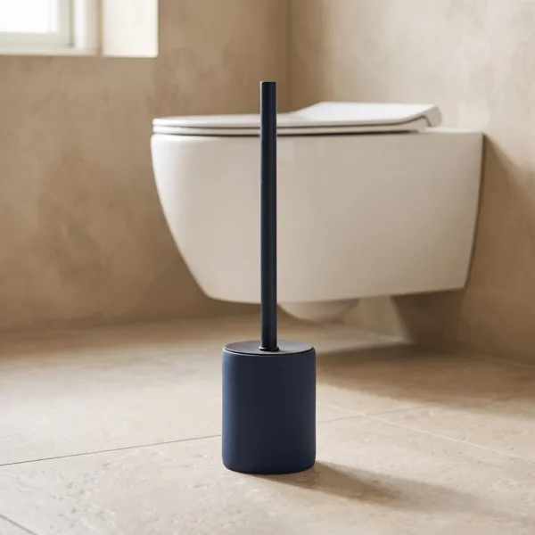 Brosse WC gr�s Timeless basse Bleu marine