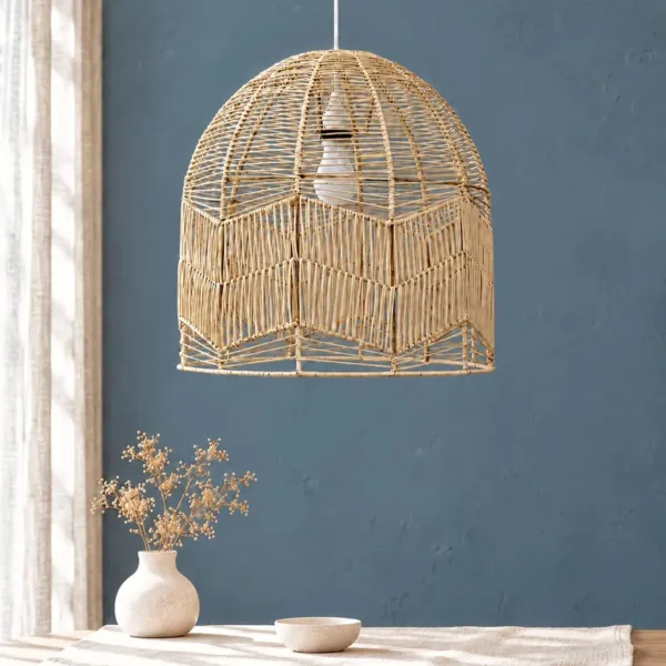 Rattan-H�ngeleuchte Clara (D45 cm) naturfarben