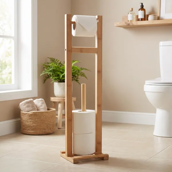 D�rouleur papier toilette avec r�serve Nature bambou
