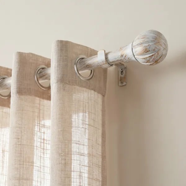 Kit de barra extensible (L120 - L210 cm / D19 mm) Touch of Zen blanco y Oro