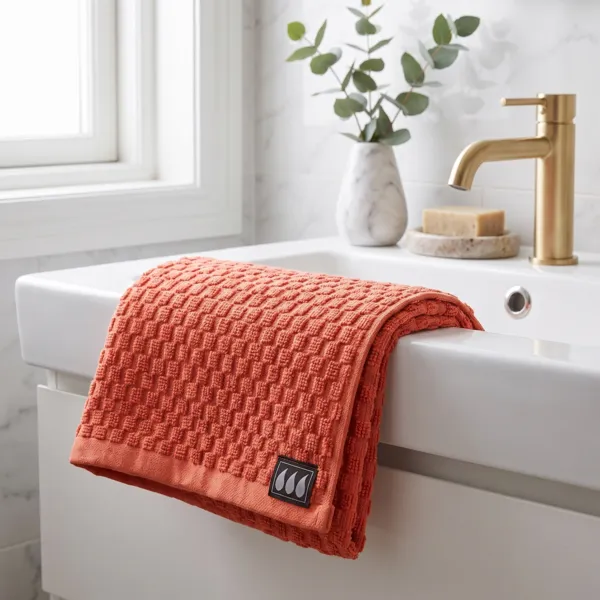 Asciugamano in cotone (30 x 50 cm) Boho-chic Terracotta