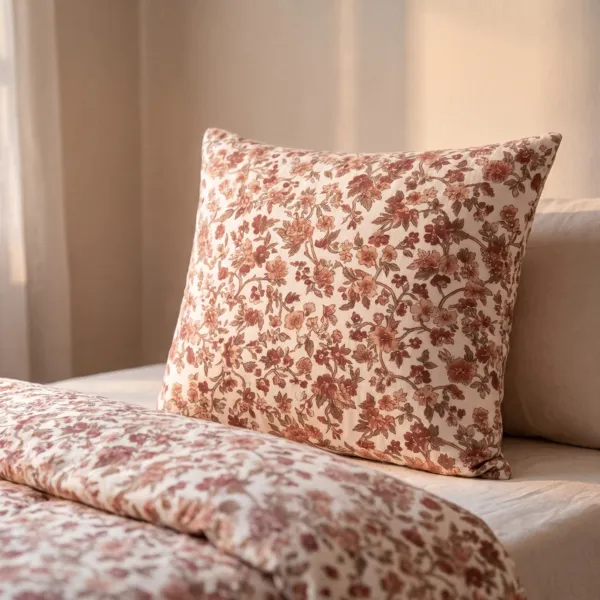 Federa quadrata garza di cotone (60 x 60 cm) Ga�a dahlia Camel