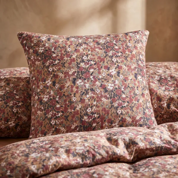 Federa cuscino quadrata garza di cotone (60 x 60 cm) Constance Camel