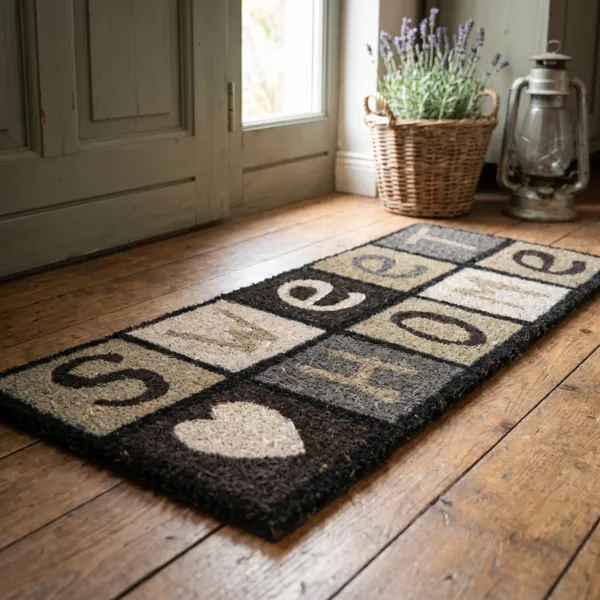 Tappeto di cocco (25 x 75 cm) Sweet Home Grigio