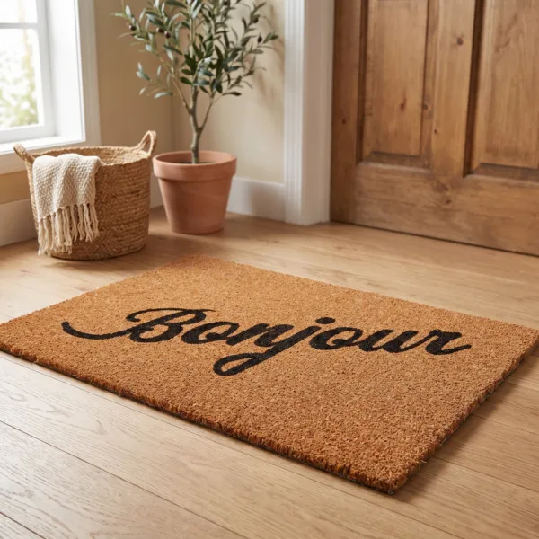 Tappetino d'ingresso in erba sintetica (40 x 60 cm) Bonjour Beige