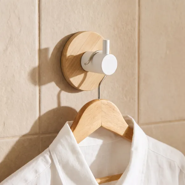 Percha adhesiva 3M bamb� (D5 cm) Blanco