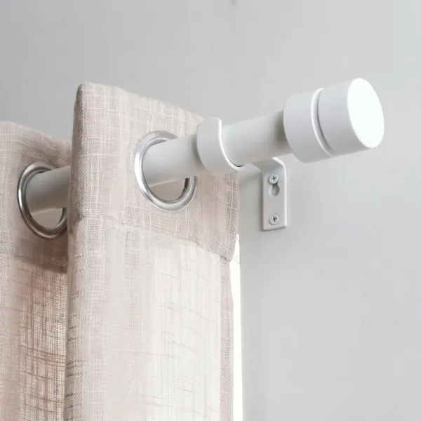 Kit de barra extensible (L210 - L380 cm / D28 mm) Cesena Blanco mate