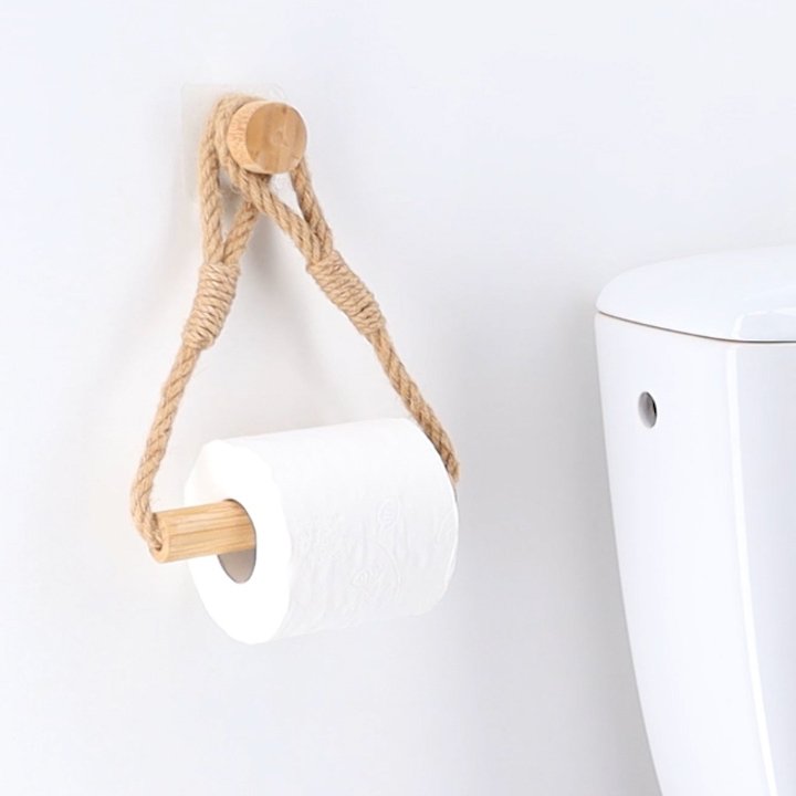 Dérouleur de papier toilette adhésif easy Chic simili cuir Noir - Déco  salle de bain - Eminza