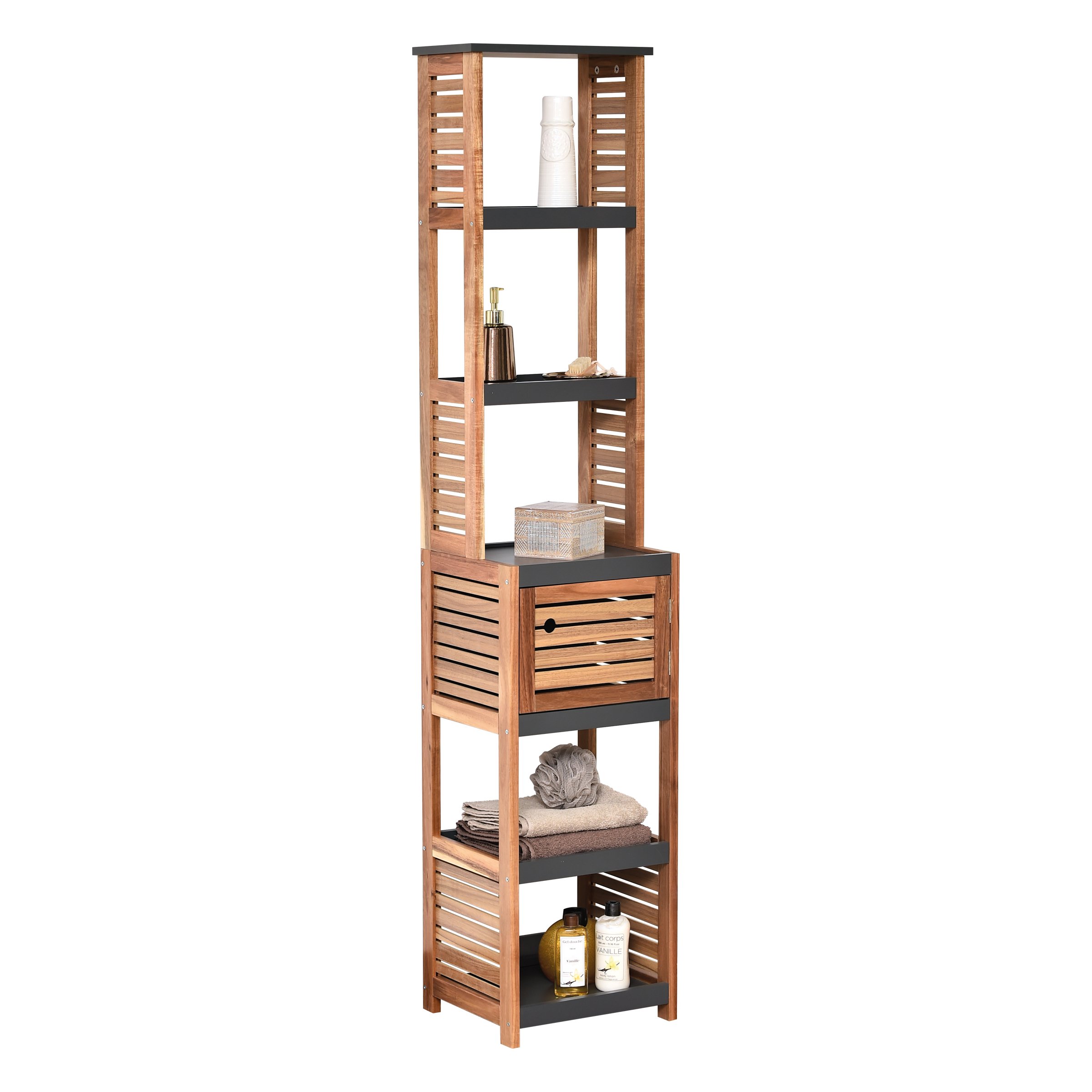Meuble Colonne Salle De Bain Avec Miroir : Rangement Pratique Pour Salle De Bain Ou Couloir