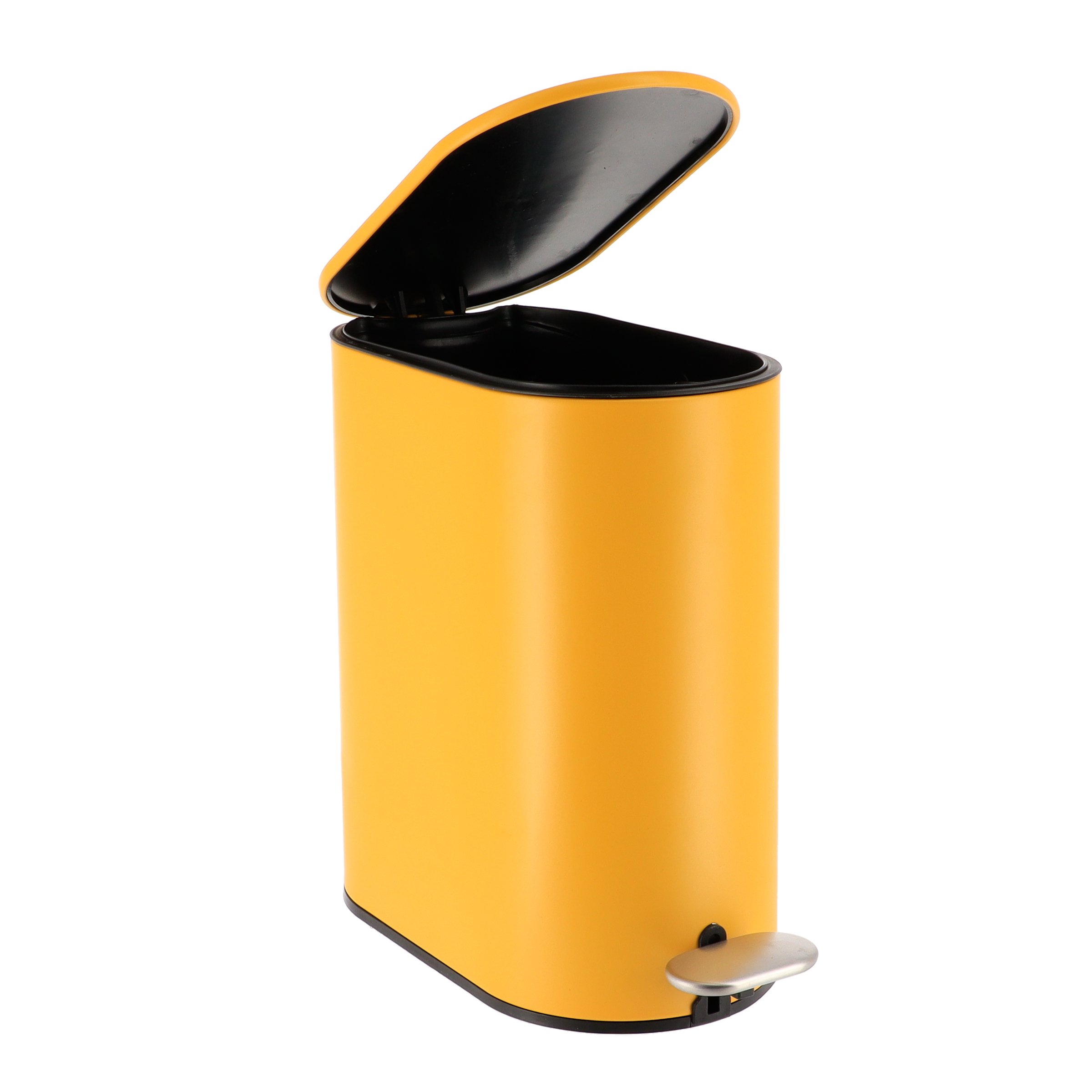 Ulisem Poubelle à pédale design Davos avec frein de chute easy close,  Petite poubelle salle de