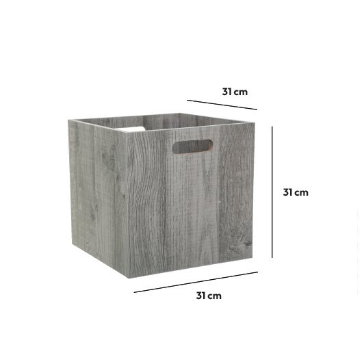 Caja de almacenamiento (15 x 31 x 15 cm) Mano Blanco - Armario pequeño -  Eminza