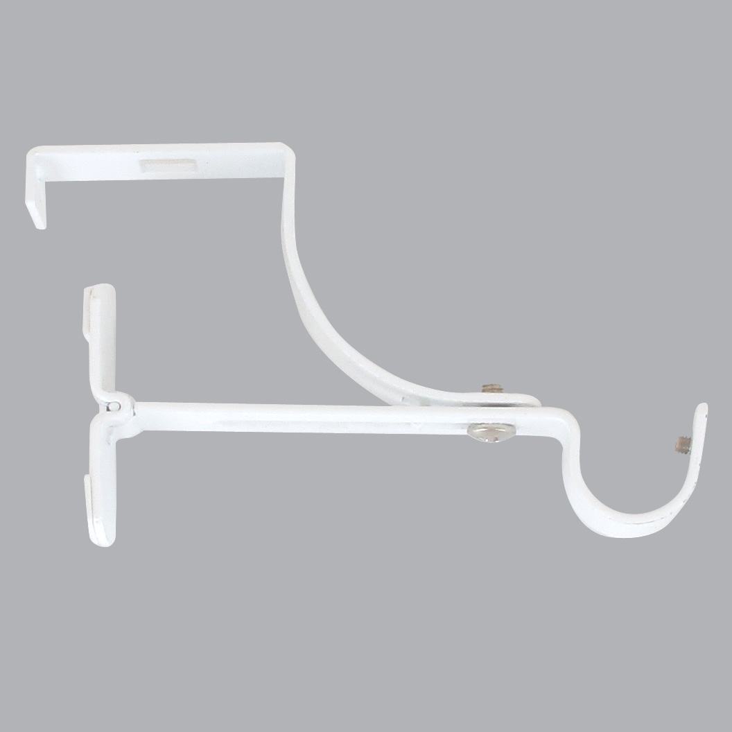 Support à tringle pour caisson de volet roulant (L135 / D20 mm) Blanc  satiné - Accessoire et tringle rideau - Eminza