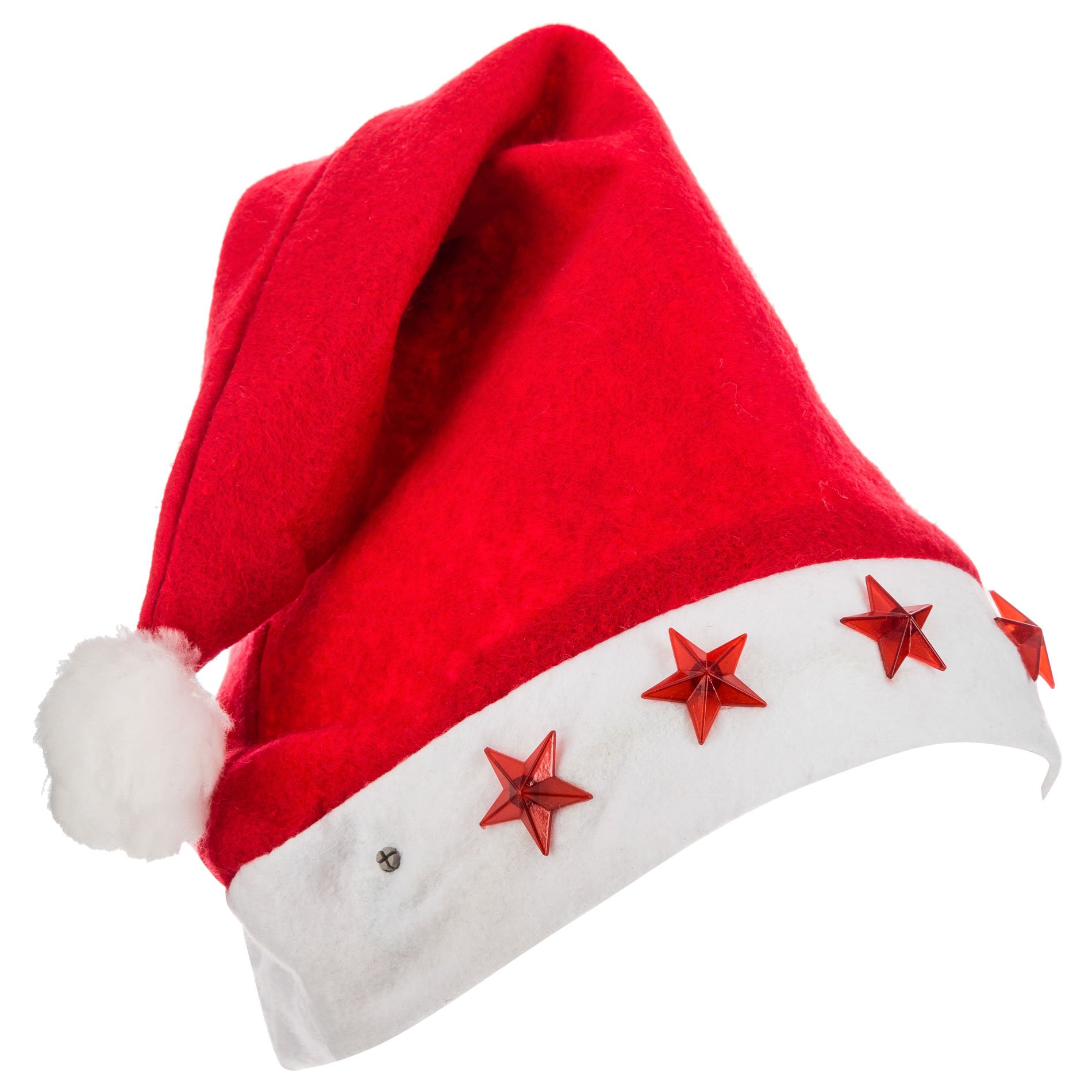 Bonnet de père Noel lumineux avec étoiles clignotantes