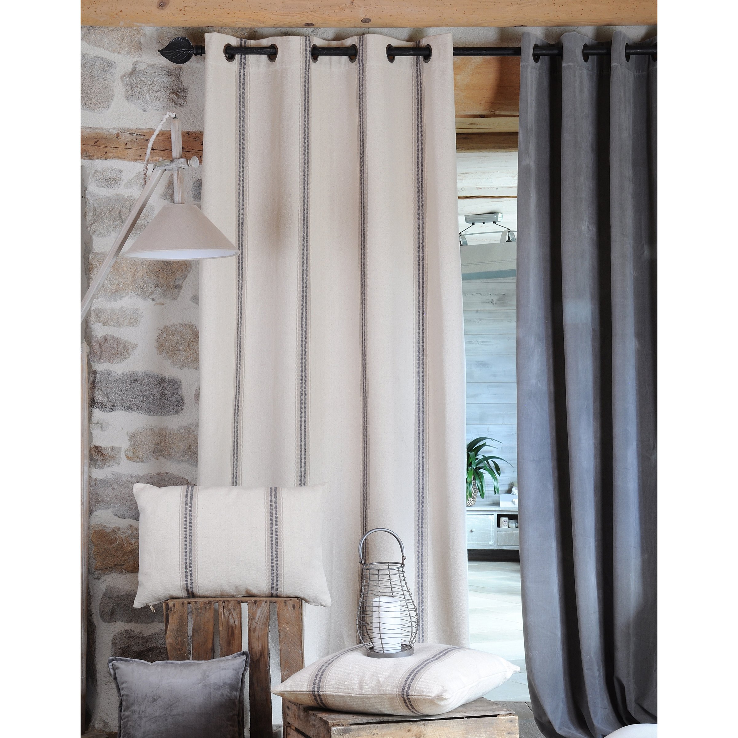 Tenda Nelson 135x260 Cm Di LOVELY CASA - Colore Bianco, 100% Poliestere