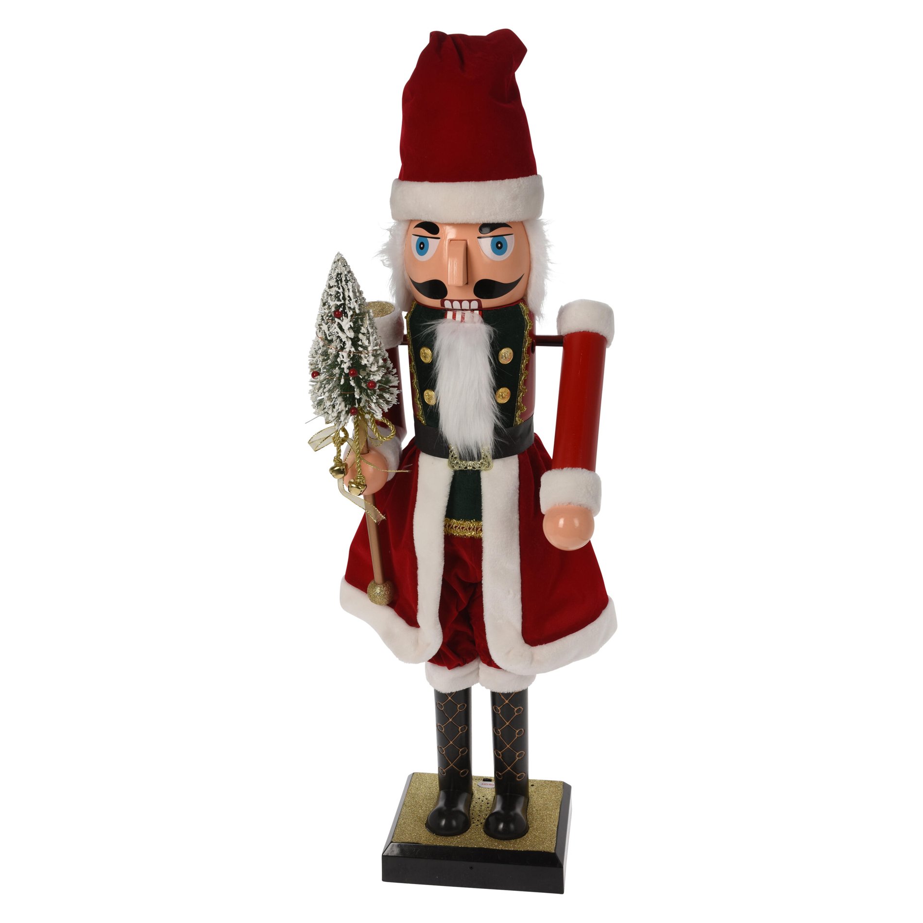 Décor De Noël Casse-Noisette Père Noël Thème Plage - Figurine En Bois 36 Cm - Ornement Festif Pour Maison