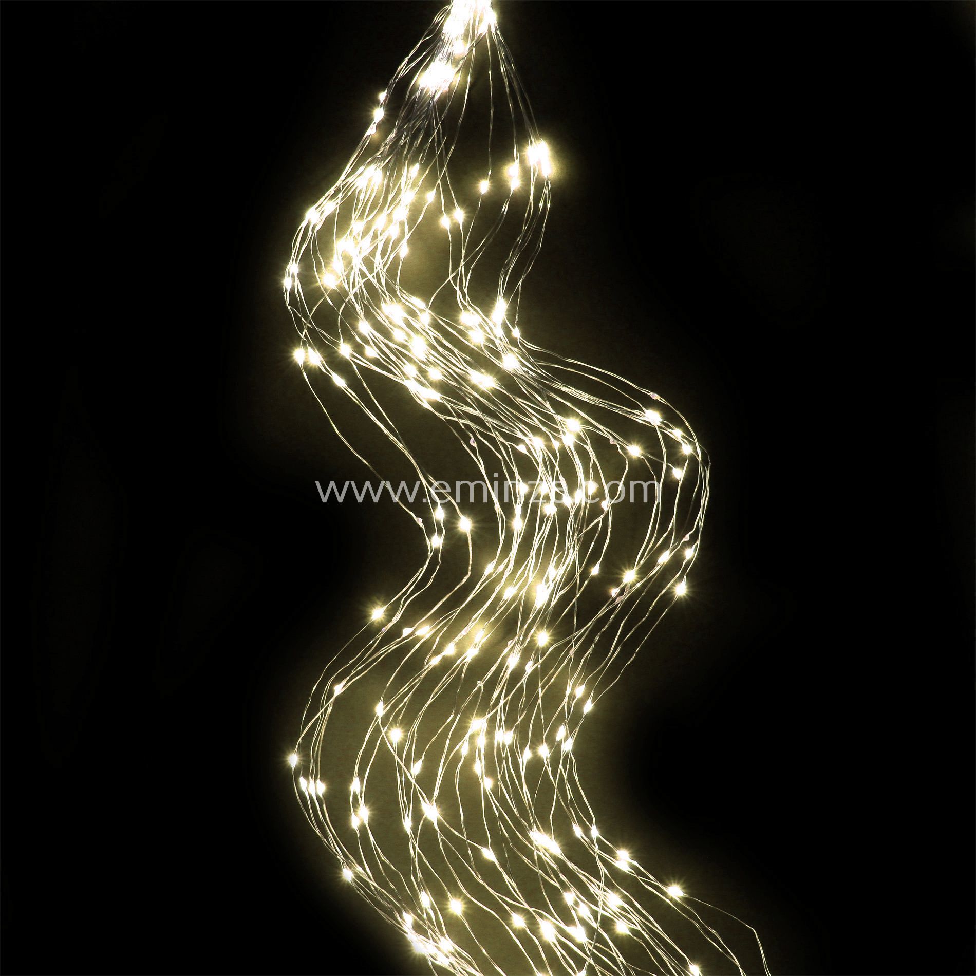 Guirlande lumineuse micro LED à lumière animée blanc chaud sur