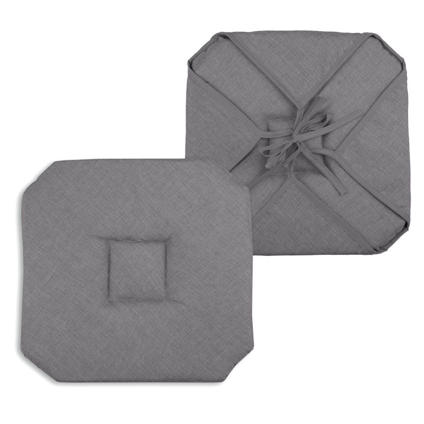 LOVELY CASA BEA Cuscino Quadrato In Poliestere Antracite - 50x50 Cm - Lavabile In Lavatrice
