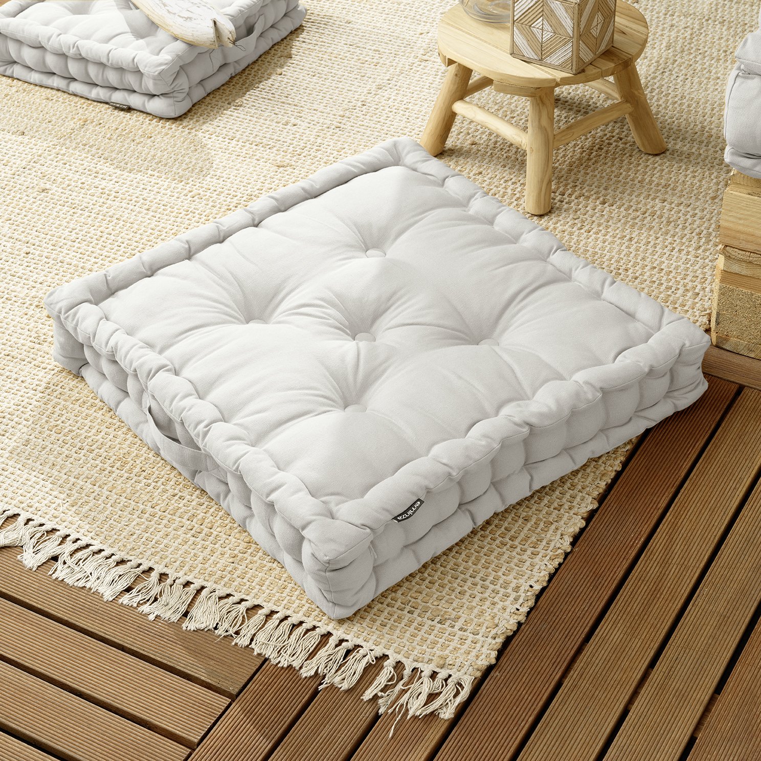 Cuscino in lino lavato grigio antracite 60x60 cm