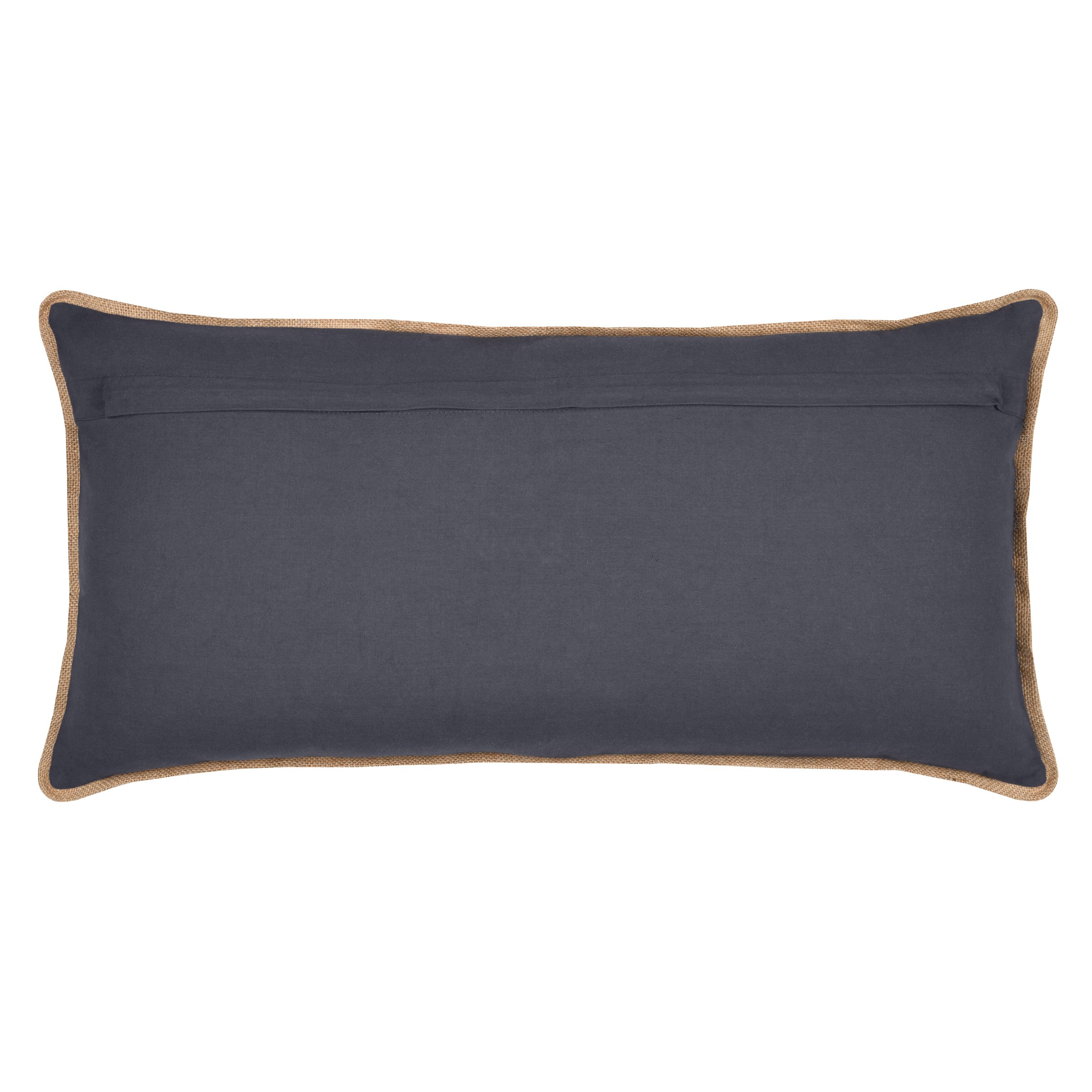 Coussin rectangulaire (50 cm) Bambari Noir - Déco textile - Eminza