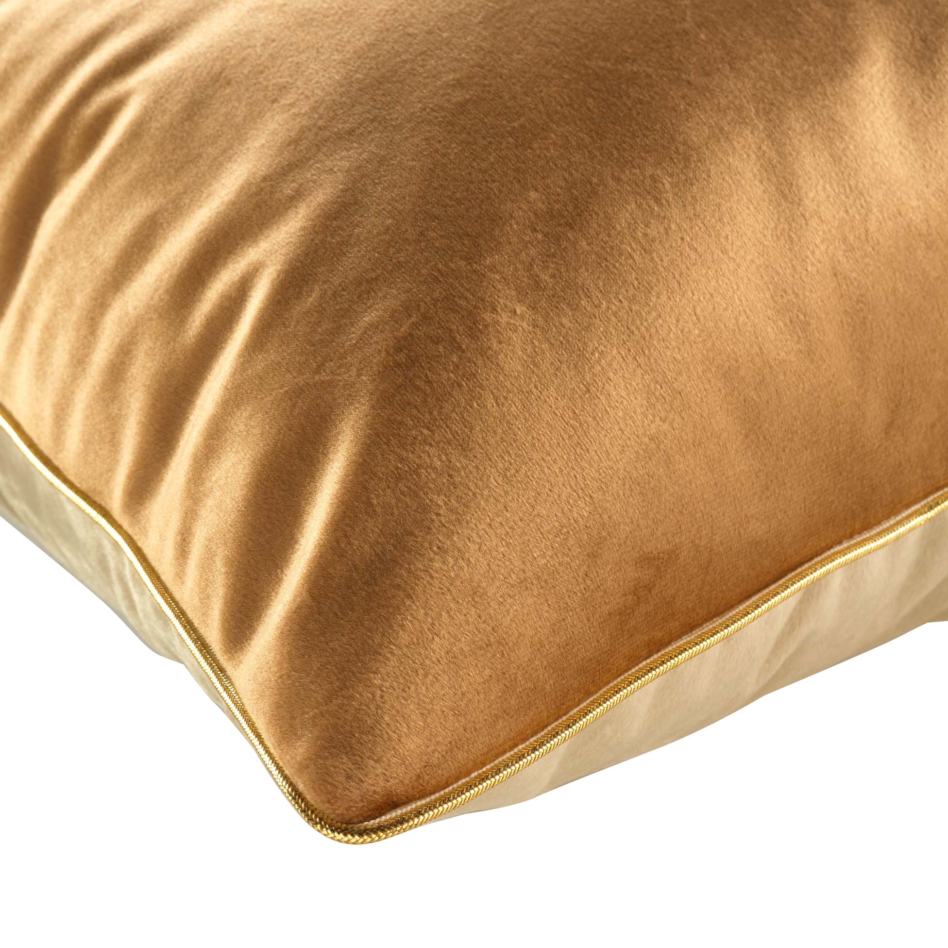 Coussin carré jaune doré à motifs - 40x40 - Maison du Coussin