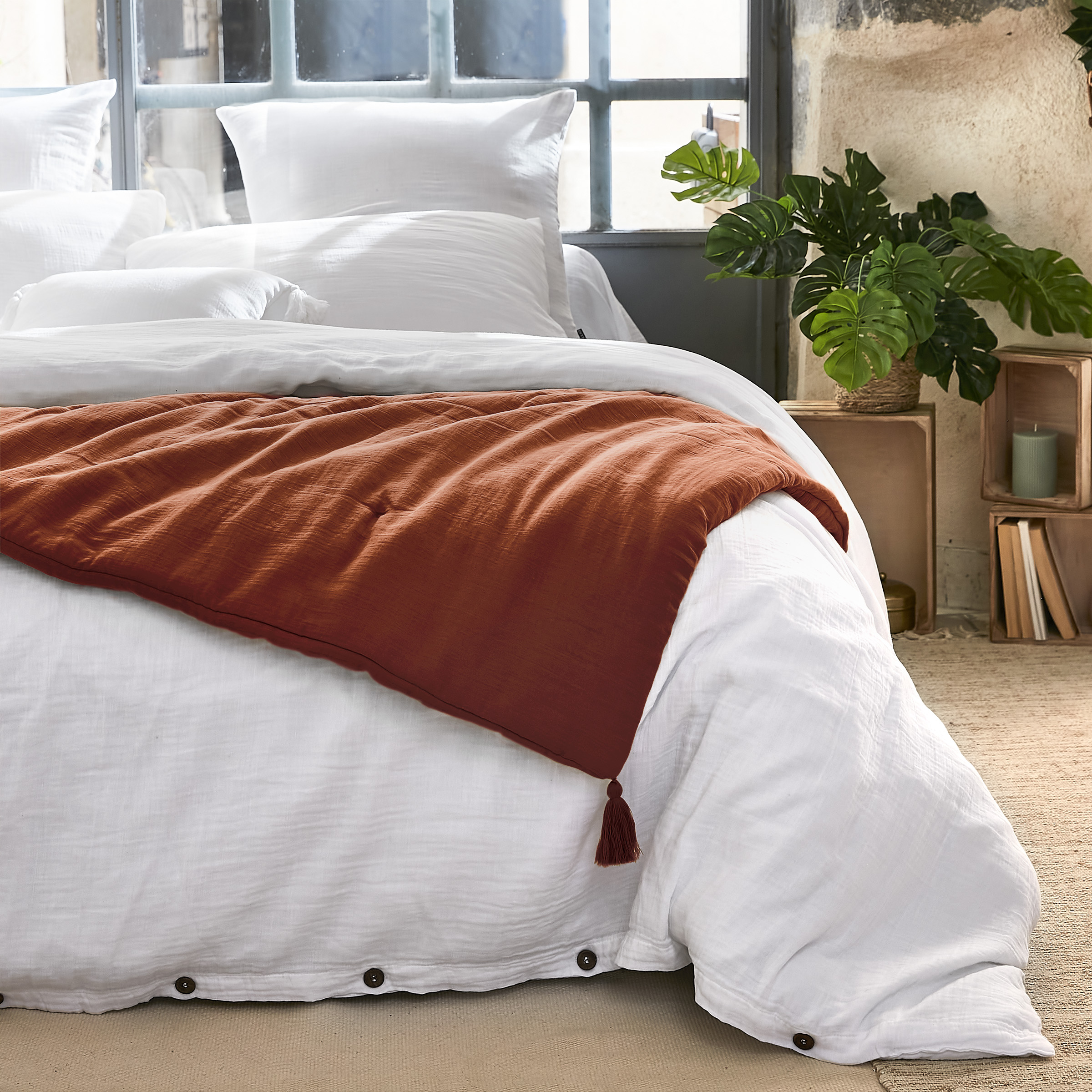 Funda y protector de colchón + 180 x 200 cm - Ropa de cama - Eminza