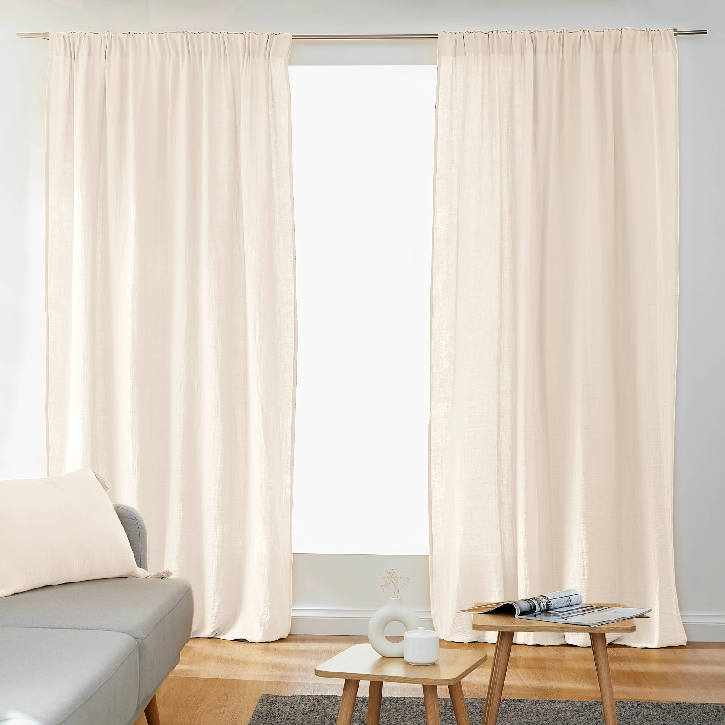 Ruban Fronceur Pour Rideaux - 30 M X 2,5 Cm, Polyester, Blanc, Pour Créer Des Plis Réguliers